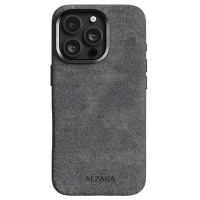 Husa iPhone - Alcantara Grey - ALZARA