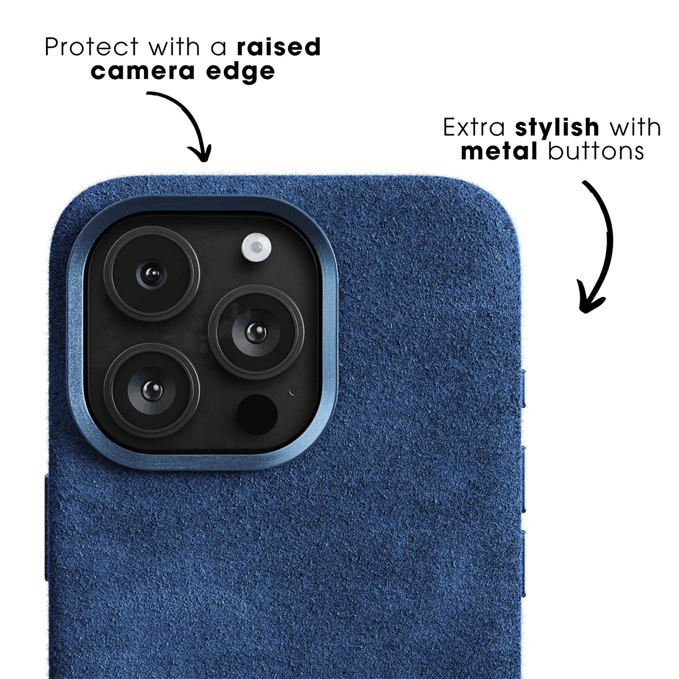 Husa iPhone - Alcantara Blue - ALZARA