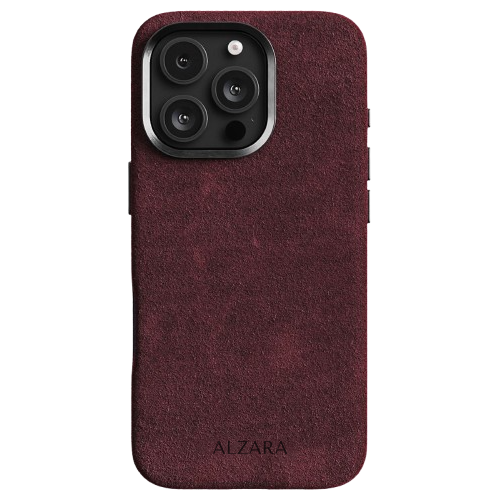 Husa iPhone - Alcantara Red - ALZARA
