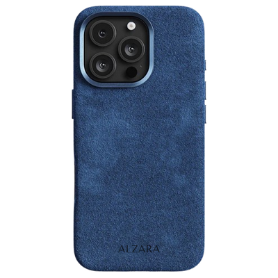Husa iPhone - Alcantara Blue - ALZARA