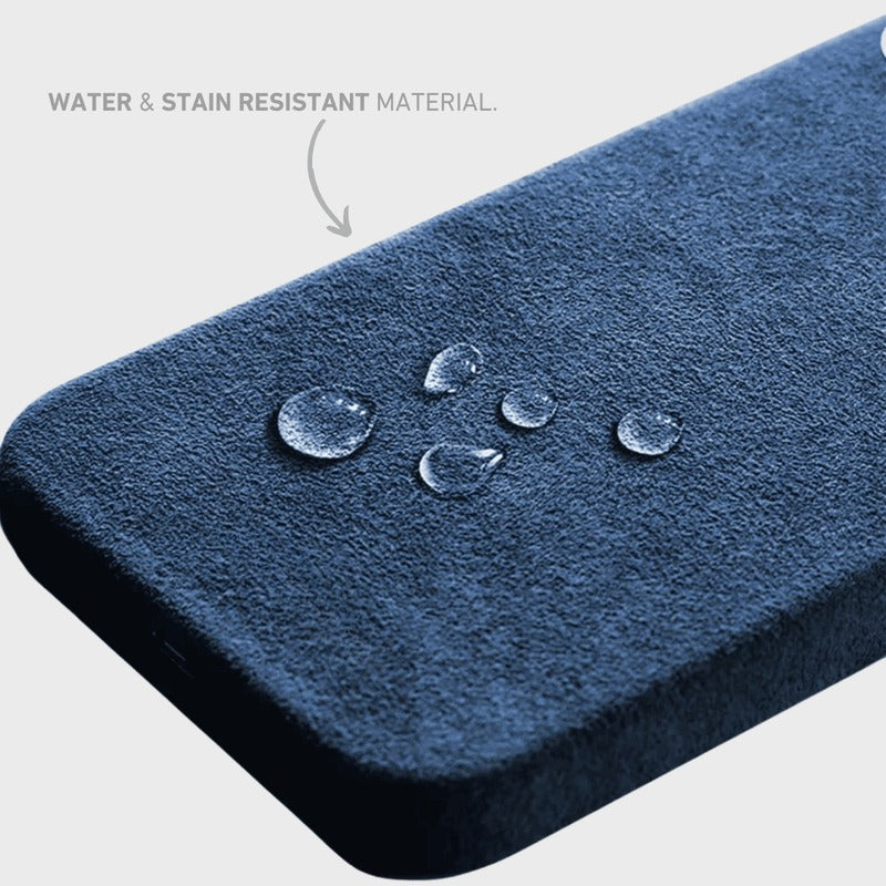 Husa iPhone - Alcantara Blue - ALZARA