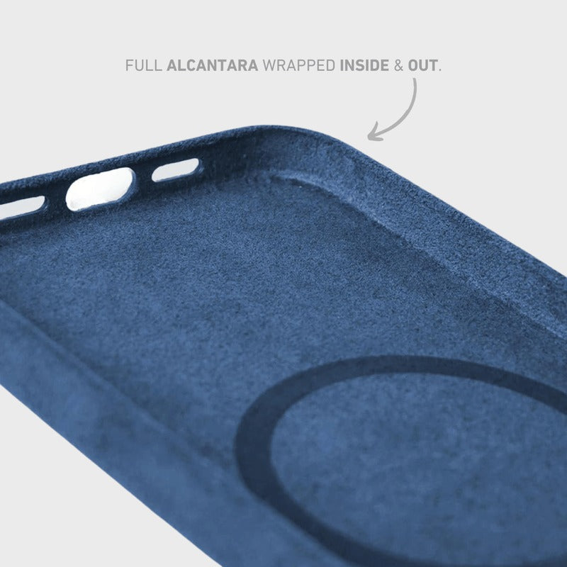 Husa iPhone - Alcantara Blue - ALZARA