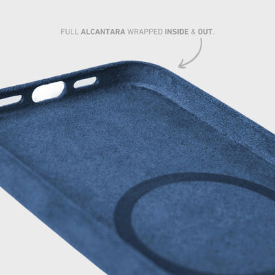 Husa iPhone - Alcantara Blue - ALZARA