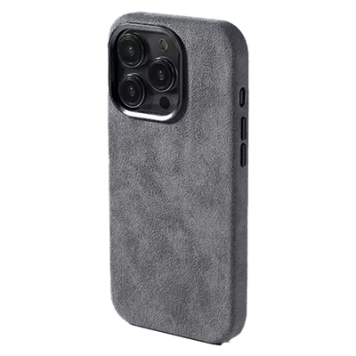Husa iPhone - Alcantara Grey - ALZARA
