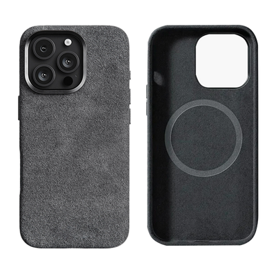Husa iPhone - Alcantara Grey - ALZARA