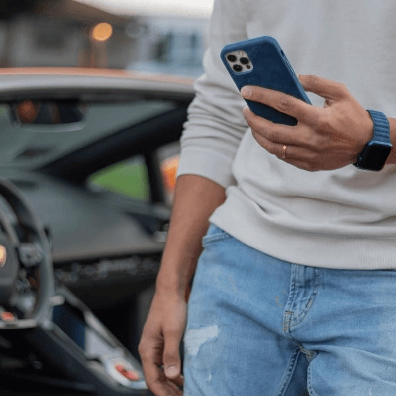 Curea Apple Watch - Alcantara Blue - ALZARA