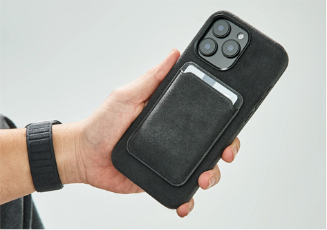 Portofel MagSafe - Alcantara Grey - ALZARA