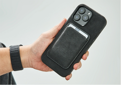 Portofel MagSafe - Alcantara Grey - ALZARA