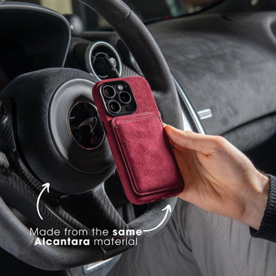 Husa iPhone - Alcantara Red - ALZARA